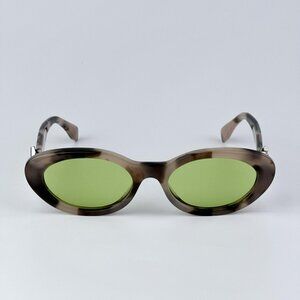 Fendi FF DIAMONDS FE40140U 01A Men NEW AUTHENTIC Sunglasses Oval Havana Green